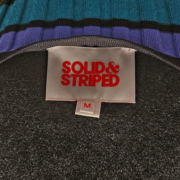 Solid & Striped Ribbed Tank Midi Dress Women’s M Multicolor Striped Beach Resort - Picture 10 of 16